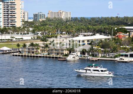 Inter coastal waterway in Fort Lauderdale, Florida Stock Photo