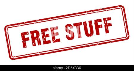 free stuff stamp. square grunge sign isolated on white background Stock Vector