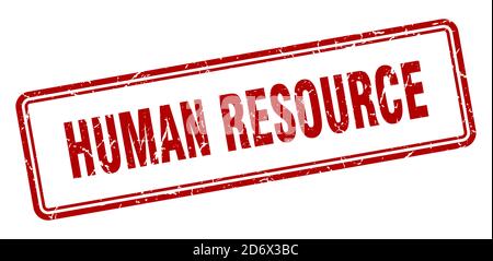 human resource stamp. square grunge sign isolated on white background Stock Vector