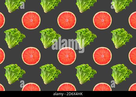 Pattern of fresh vegetables isolated on creative colored texture Stock Photo