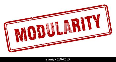 modularity stamp. square grunge sign isolated on white background Stock Vector