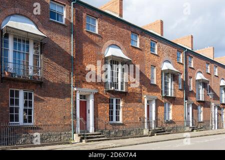 Georgian terraced houses, Cambrian Place, Swansea (Abertawe), City and County of Swansea, Wales, United Kingdom Stock Photo