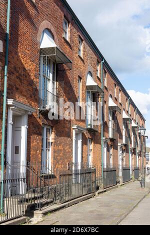Georgian terraced houses, Cambrian Place, Swansea (Abertawe), City and County of Swansea, Wales, United Kingdom Stock Photo