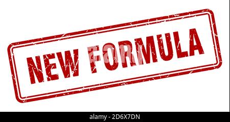 new formula stamp. square grunge sign isolated on white background Stock Vector