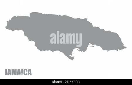 Jamaica silhouette map Stock Vector