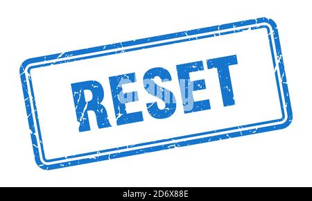 reset stamp. square grunge sign isolated on white background Stock Vector