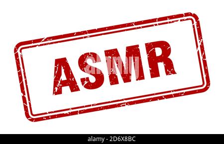 asmr stamp. square grunge sign isolated on white background Stock Vector