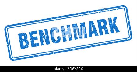 benchmark stamp. square grunge sign isolated on white background Stock Vector