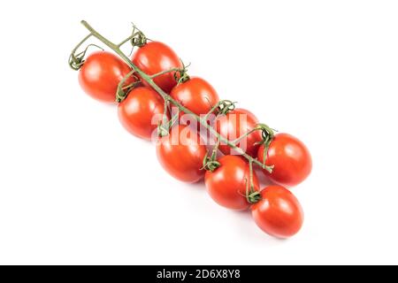 vine tomatoes isolated on white background top view Stock Photo