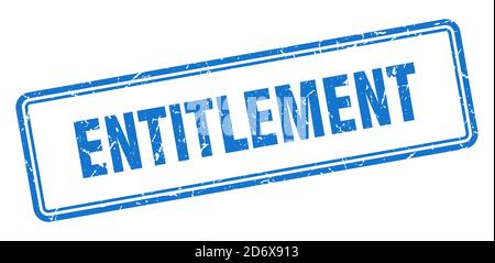 entitlement stamp. square grunge sign isolated on white background ...