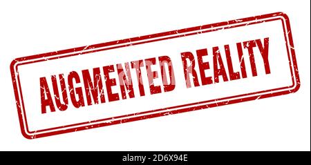 augmented reality stamp. square grunge sign isolated on white background Stock Vector