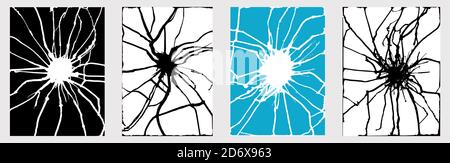 Abstract background with broken effect ink stain. Background for designs. Vector illustration Stock Vector