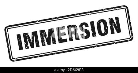 immersion stamp. square grunge sign isolated on white background Stock ...