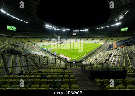 View Of An Empty Stadium Because Of Covid 19 Pandemic Limitations During The Polish Ekstraklasa Match Between Lechia Gdansk And Pogon Szczecin Final Score Lechia Gdansk 0 1 Pogon Szczecin Photo By Mateusz Slodkowski