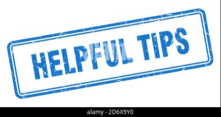 helpful tips stamp. square grunge sign isolated on white background Stock Vector