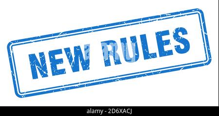 new rules stamp. square grunge sign isolated on white background Stock Vector
