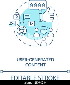 User-generated content concept icon Stock Vector