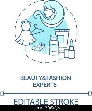 Beauty and fashion experts concept icon Stock Vector