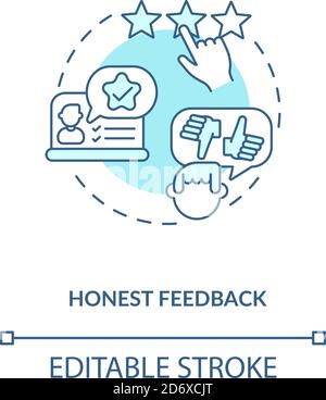 Honest feedback concept icon Stock Vector