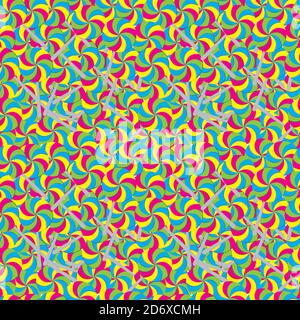 a messy pile swirl lollipop candies seamless pattern. Vector illustration background design template. Stock Vector