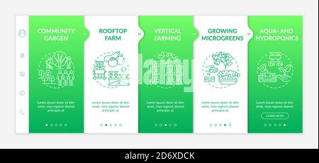 Urban farming onboarding vector template Stock Vector