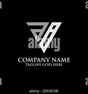triangle  AB logo design inspiration, good for sport company logo brand Stock Vector
