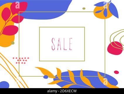 Sale banner template design. Vector illustration. Stock Vector