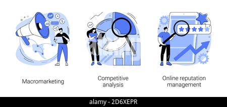 Global marketing strategy abstract concept vector illustrations. Stock Vector