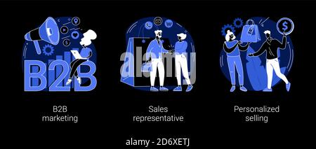 B2B marketing abstract concept vector illustrations Stock Vector Image ...