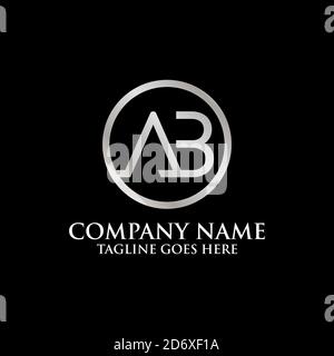 Letter AB initial logo design vector, best for business and industry company logo inspiration Stock Vector