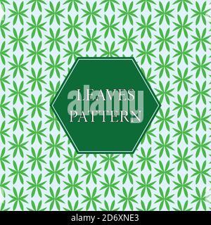 Flat green leaves seamless pattern Stock Vector