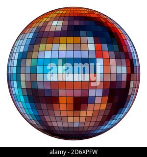 Mirror disco ball on a white background Stock Photo