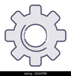 Gear mechanism, processing or loading icon, progress vector Stock Vector