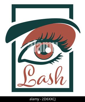 Lash extension and professional care of eyelashes vector Stock Vector