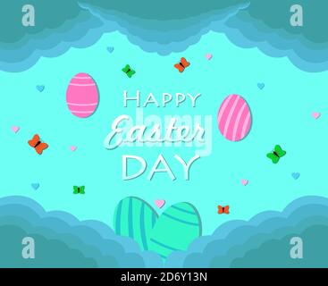 Illustration vector design of happy easter day Stock Vector