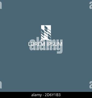 beautiful building and construction illustration vector logo design. Stock Vector