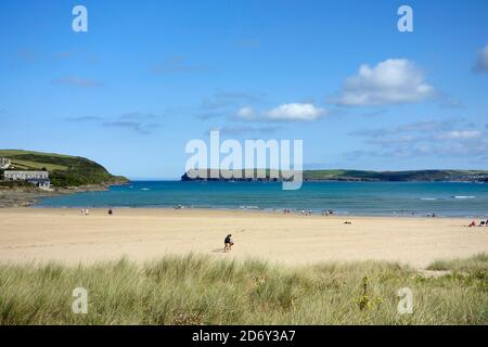 River Camel Estuary and Beach, Nr Padstow, North Cornwall, England, UK in September Stock Photo