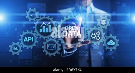 Open data database integration api internet technology concept Stock Photo