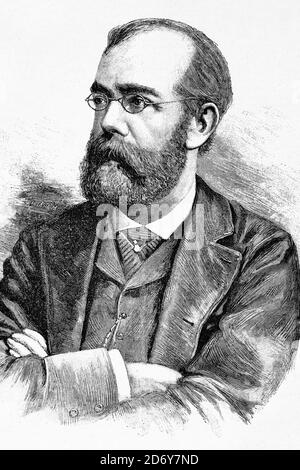 Robert Koch, Heinrich Hermann Robert Koch, German physician and microbiologist. Nobel Prize of Medicine, 1905. Identified the specific causative agent Stock Photo