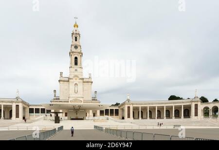The Basilica of Our Lady of Fatima Rosary. Fatima, a place of pilgrimage.  Europe, Southern Europe, Portugal Stock Photo