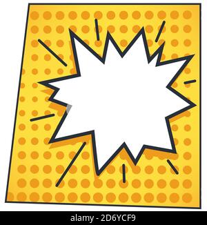Comic book speech bubble burst with copy space Stock Vector