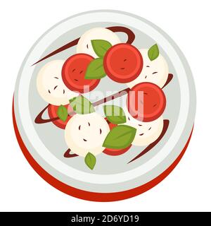 Ice cream scoops with mint leaves and chocolate Stock Vector