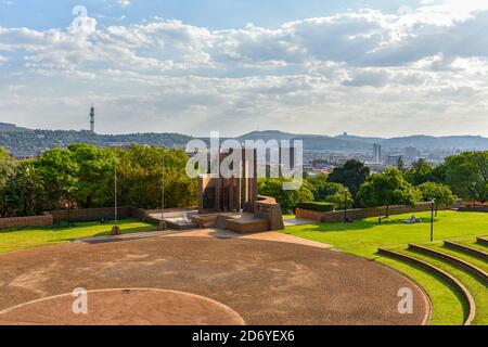 A historical monument in Pretoria near the Union Building, South Africa Stock Photo