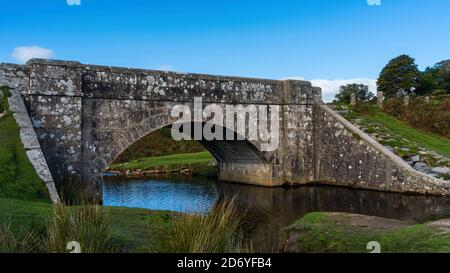 Cadover Bridge on Plym River in Burrator Reservoir - Dartmoor National Park Stock Photo