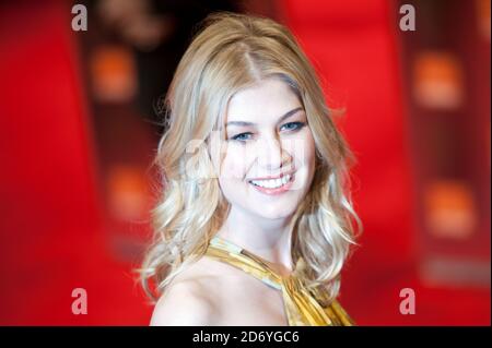 Rosamund Pike arriving at the 2011 Orange British Academy Film Awards at The Royal Opera House, Covent Garden, London Stock Photo