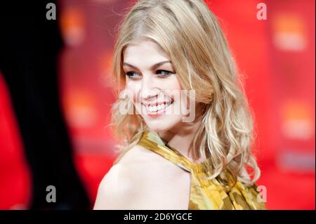 Rosamund Pike arriving at the 2011 Orange British Academy Film Awards at The Royal Opera House, Covent Garden, London Stock Photo