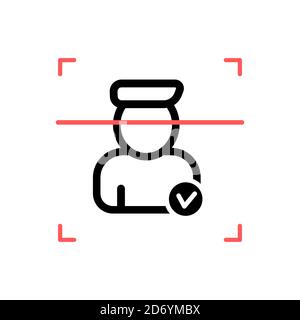 Face ID Scan Vector Icon. Scanner signs Stock Vector