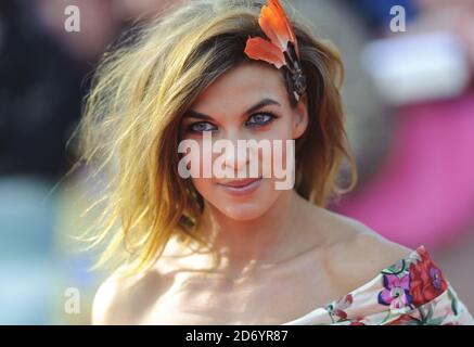 Natalia Tena arriving at the world premiere of Harry Potter and the Deathly Hallows Part 2, in Trafalgar Square in central London. Stock Photo