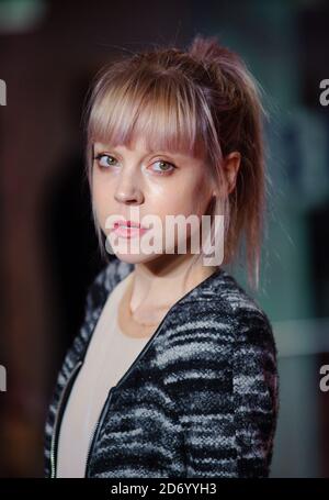 Antonia Campbell-Hughes arrives at the premiere of Deep Blue Sea, held at the Odeon cinema in Leicester Square, as the closing night gala of the BFI London Film Festival. Stock Photo