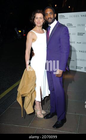 Rhashan Stone and Olivia Williams attending the Evening Standard Theatre Awards, at the Savoy Hotel in central London. Stock Photo